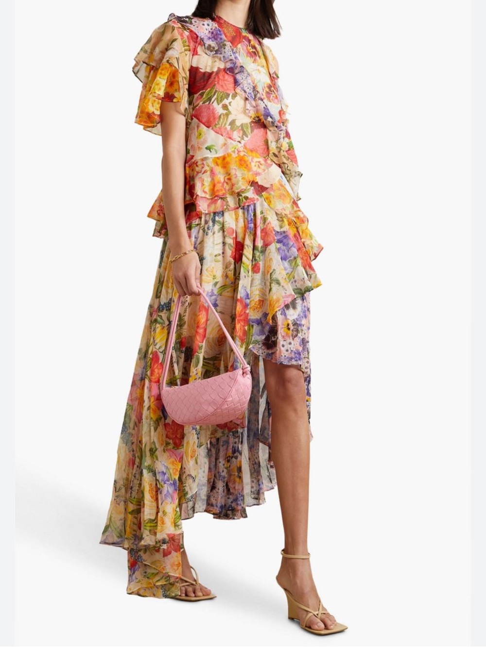 Zimmerman Wonderland Flounce Floral Tiered Dress Size 0p